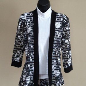 Rodan Sheer Striped Black and White Top